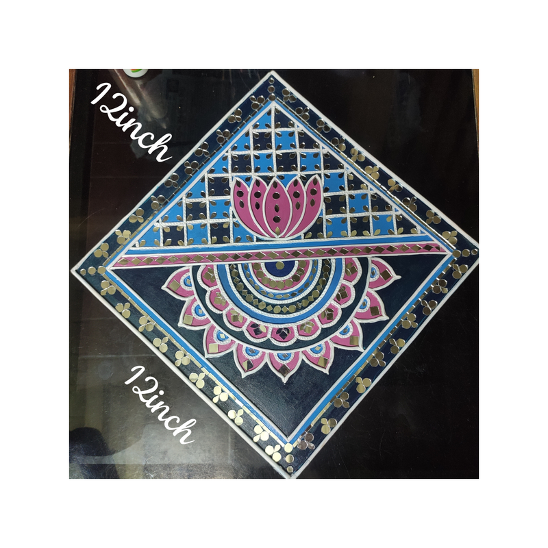 Lippan Lotus And Half Mandala