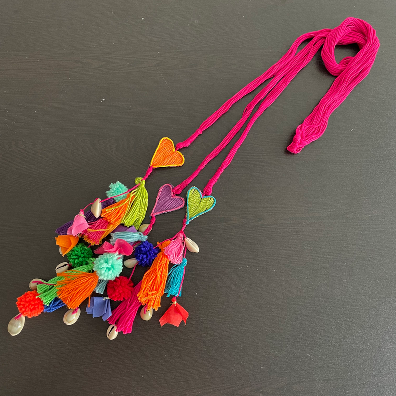 Boho multicolored parandi with hearts